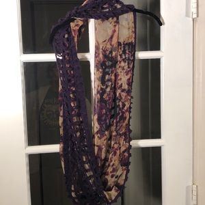 Purple Textured Scarf